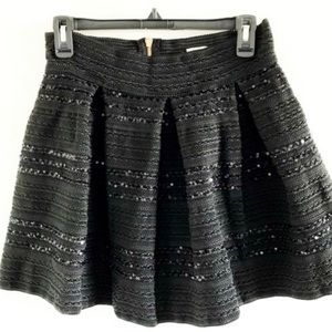 High-waisted sequins mini skirt M-L stretchy belt